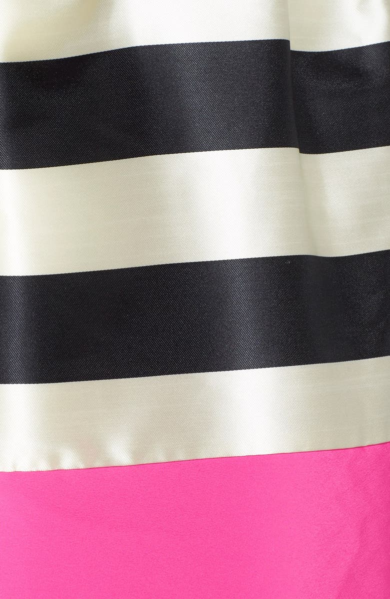 Eliza J Stripe Crepe Fit & Flare Dress, Alternate, color,