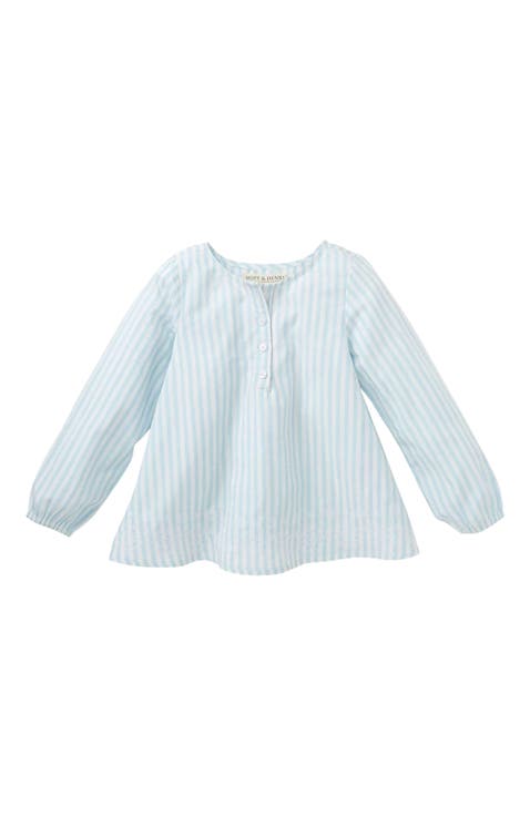 Baby Girls' Peasant Top With Embroidery, Infant