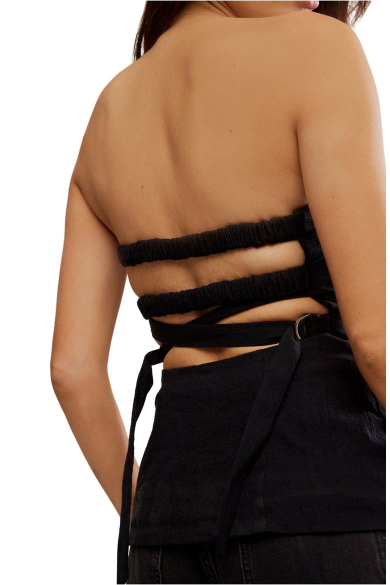 Lora Cotton Blend Tube Top, Alternate, color, BLACK