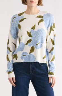 CeCe Floral Crewneck Sweater