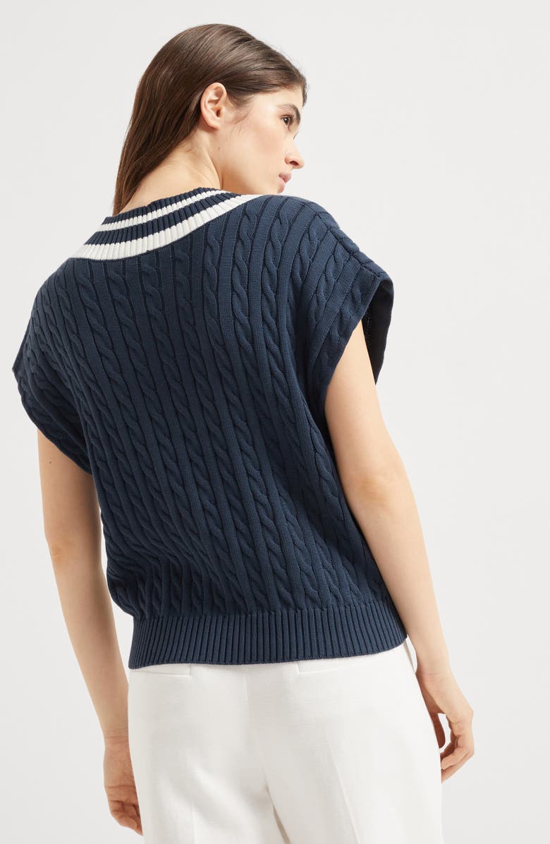 Brunello Cucinelli T-shirt with logo, Alternate, color, Blue