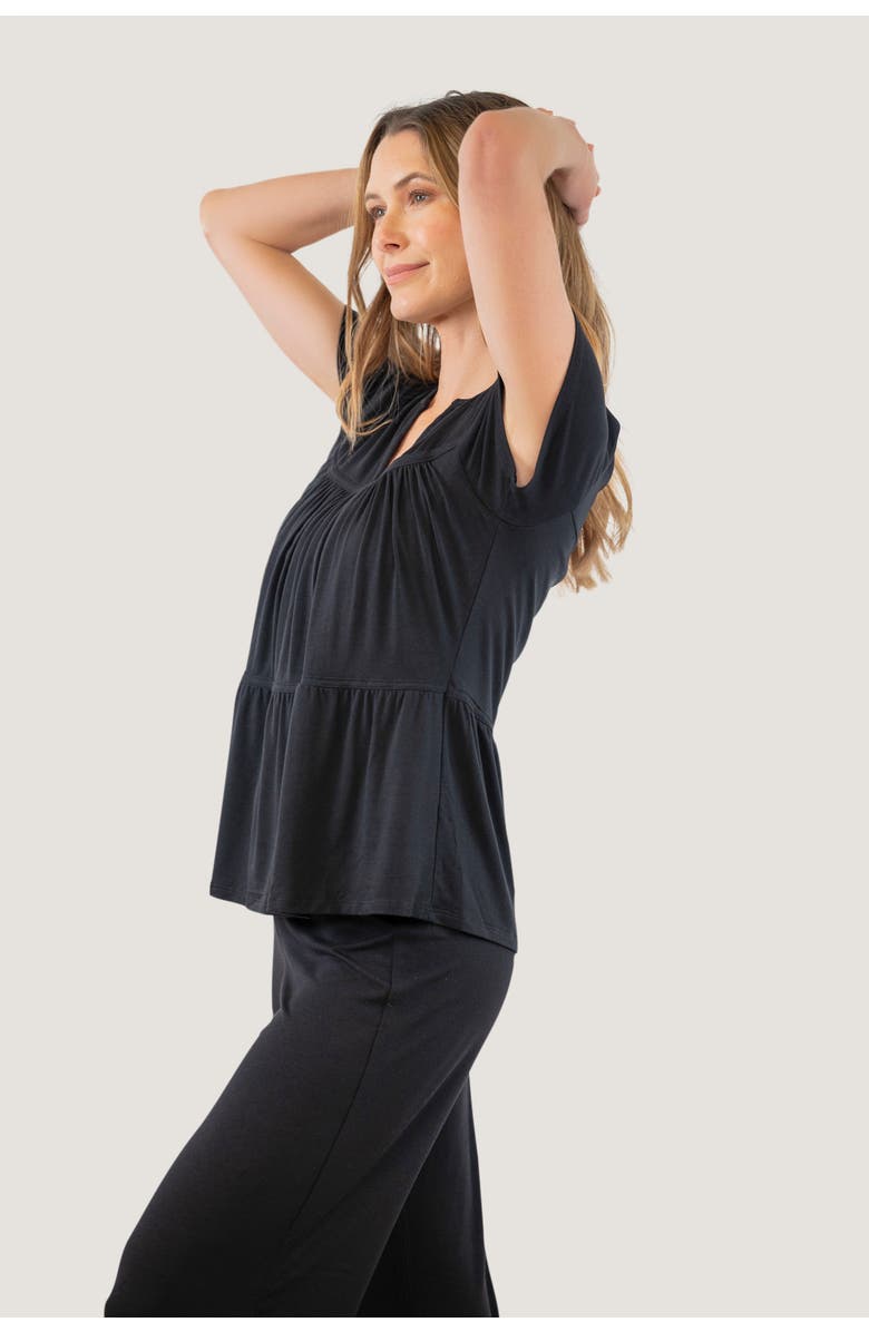 JJwinks Tiered Built-In Shelf Tee, Alternate, color, Black