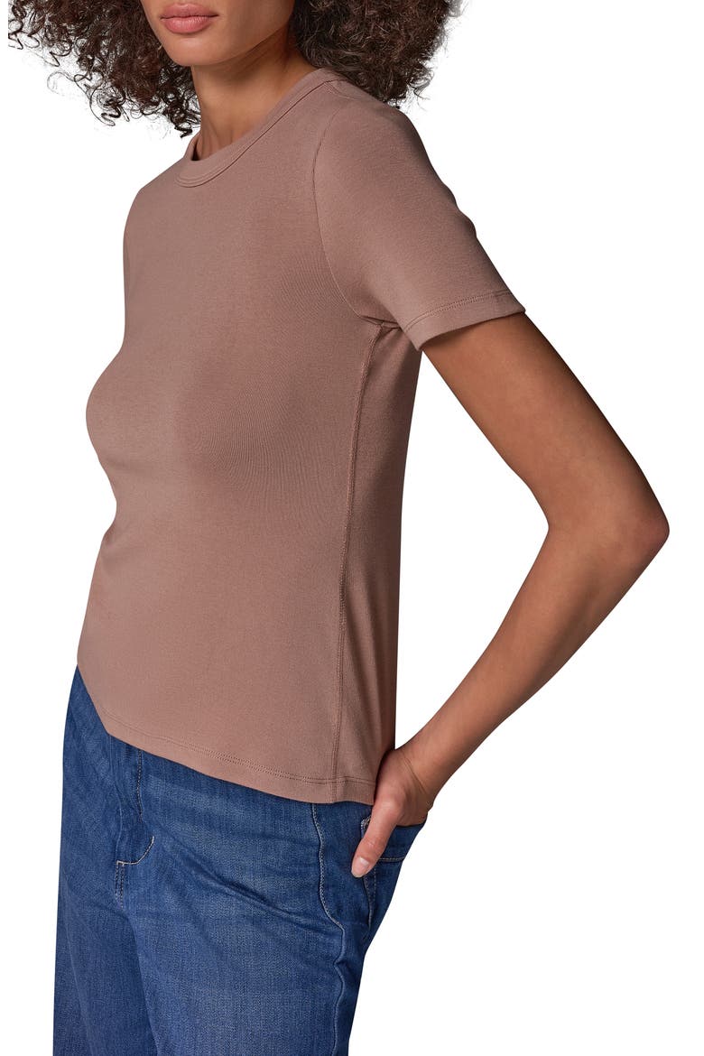 Rib Crewneck Tee, Alternate, color, CAMEL