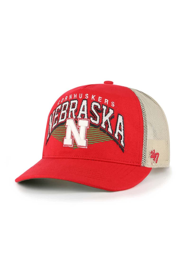 Men's '47  Scarlet Nebraska Huskers Pomona Mesh Hitch Adjustable Trucker Hat, Main, color, Scarlet
