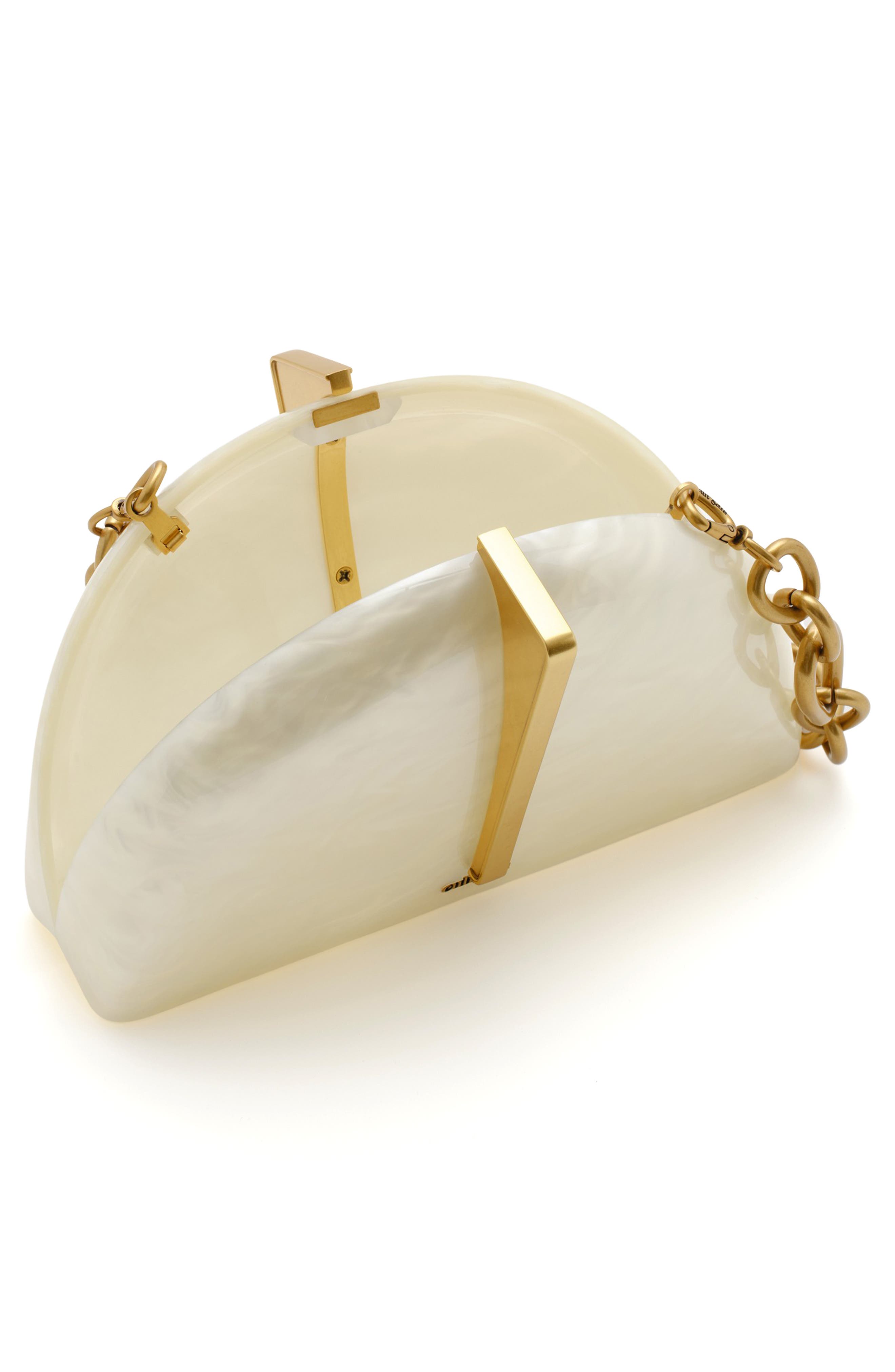 Cult Gaia Laguna Frame Clutch, Alternate, color, Ivory