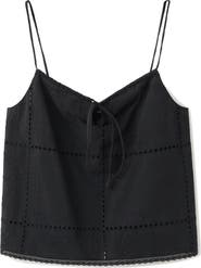MANGO Embroidered Cotton Top