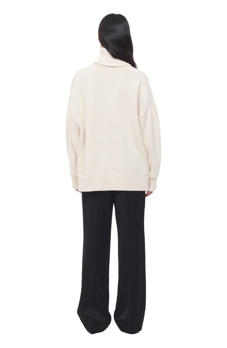 Another Tomorrow Oversized Luxe Turtleneck, Alternate, color, Ivory