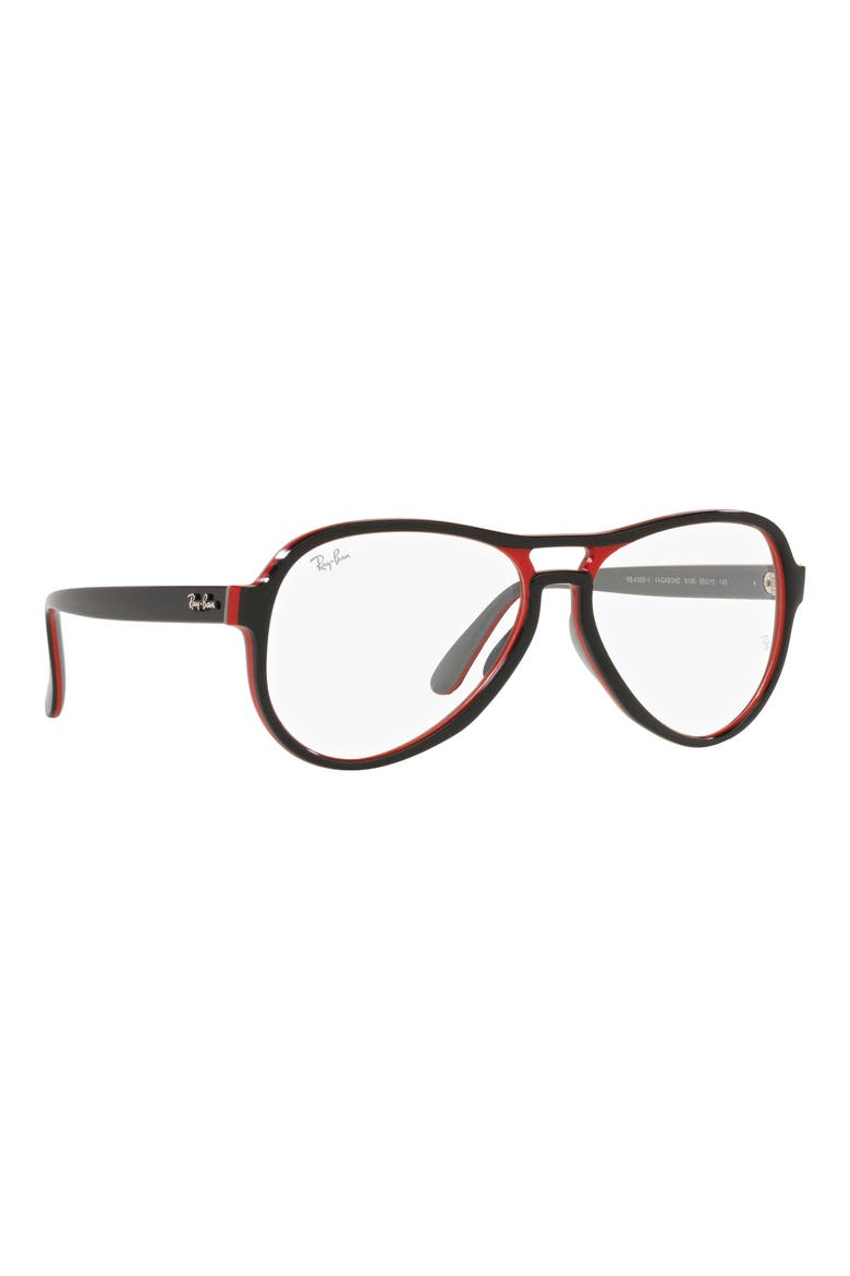 58mm Aviator Optical Glasses, Alternate, color, BLACK