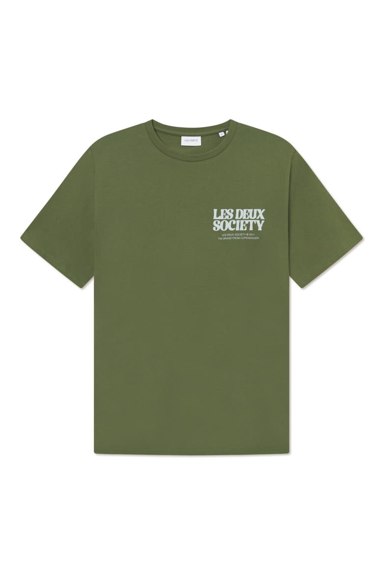 Society Graphic T-Shirt, Main, color, CHIVE GREEN/ SMOKE GREEN