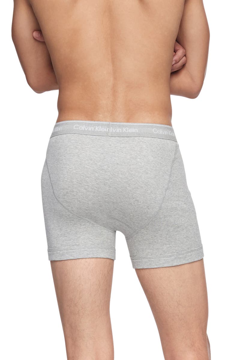 Calvin Klein Classics 3-Pack Cotton Boxer Briefs, Alternate, color, Heather Grey
