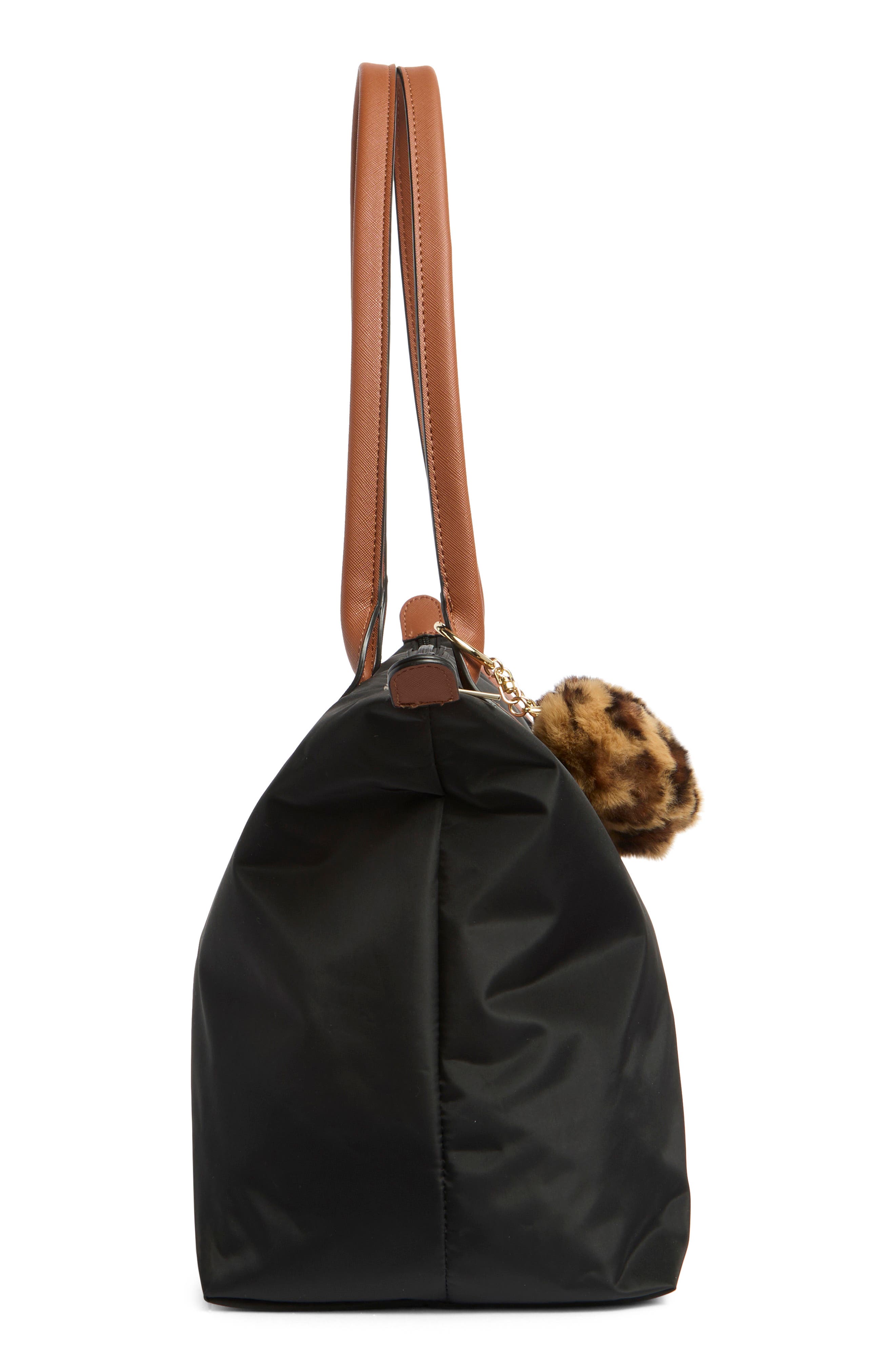 Madden Girl Nylon Tote, Alternate, color, Black