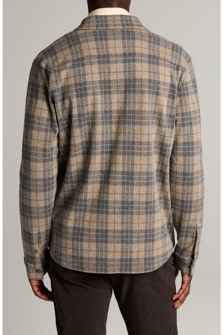 Tartan Plaid Button Down Shirt, Alternate, color, DARK HEATHER OATMEAL/ AZURE