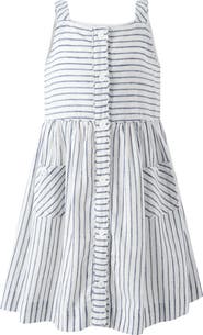 Rachel Riley Stripe Button Front Sundress