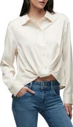Hudson Jeans Knot Front Button-Down Shirt