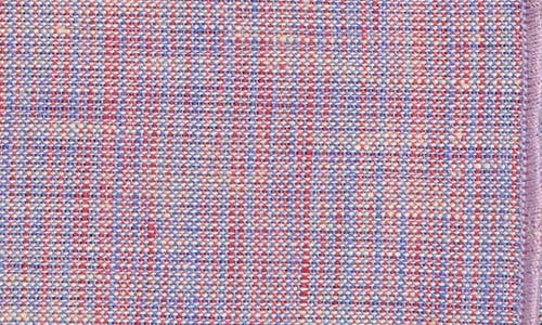Clifton Wilson Lavender & Blue Stripe Linen Pocket Square