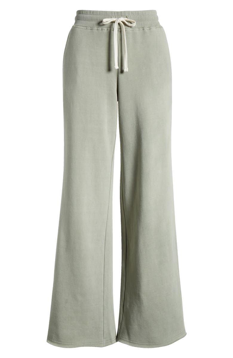 Marine Layer Cloud Nine Wide Leg Cotton Blend Fleece Pants, Alternate, color, 