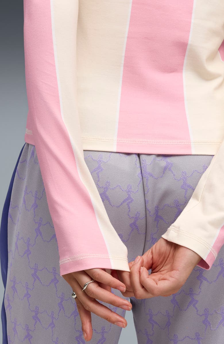 PUMA x KidSuper Long Sleeve Cotton Goalie Jersey, Alternate, color, Poised Pink