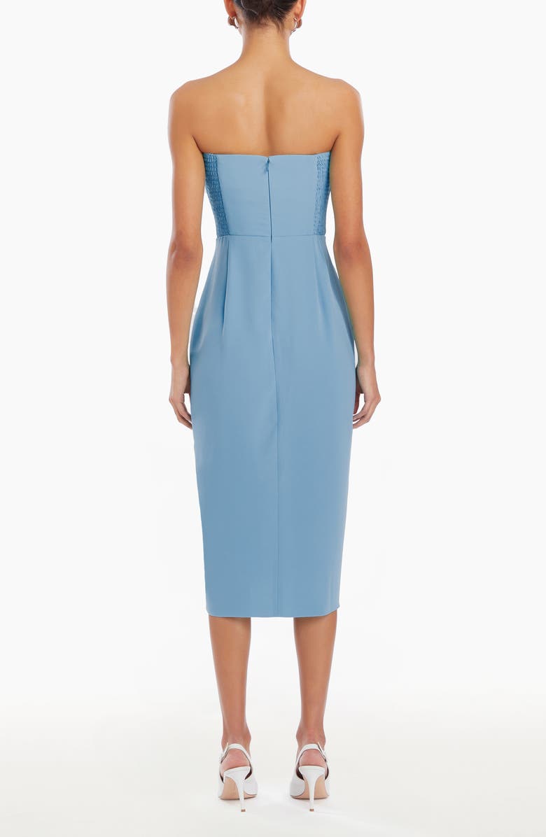 Amanda Uprichard Chamberlain Strapless Sheath Midi Dress, Alternate, color, 