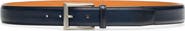 Magnanni Rocas Navy Pebbled Leather Belt