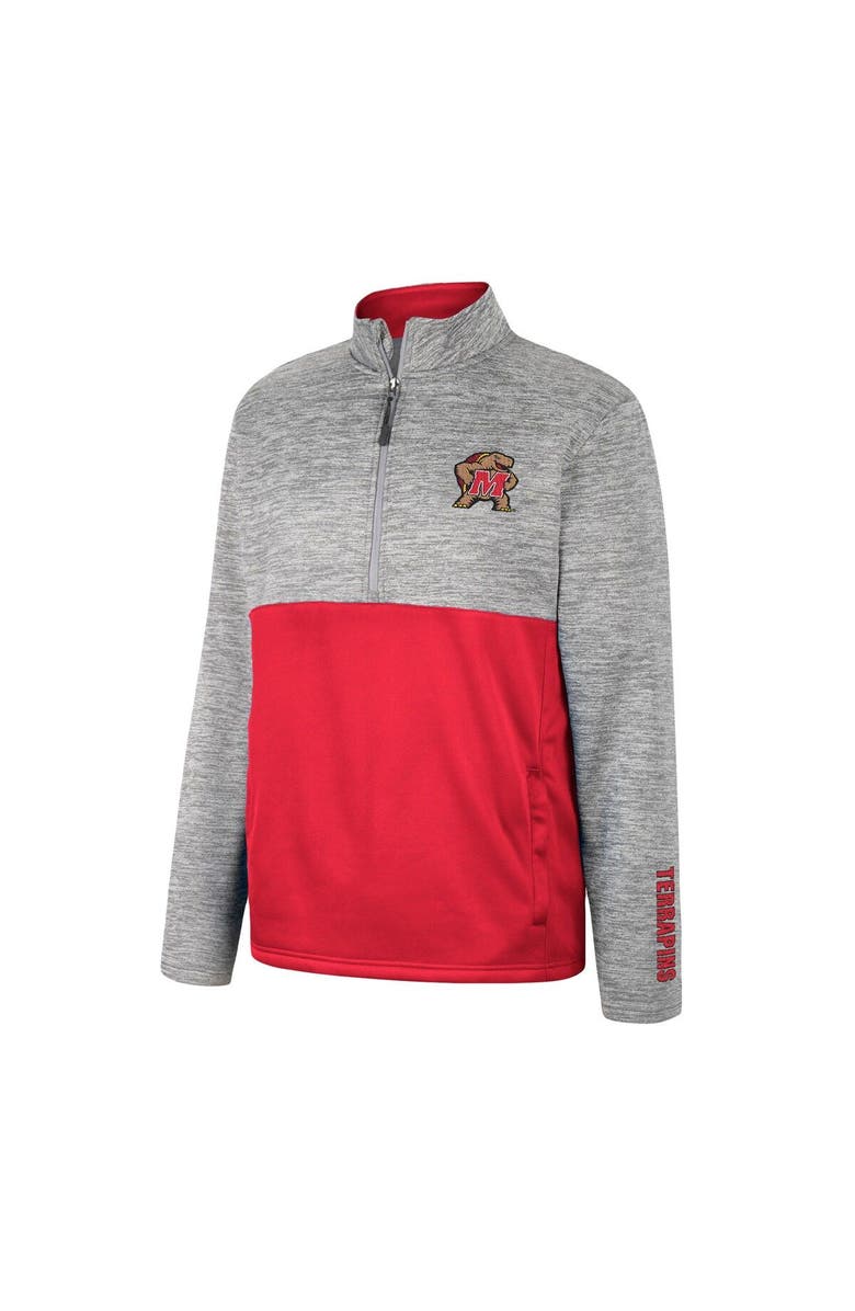 COLOSSEUM Men's Colosseum Gray Maryland Terrapins John Half-Zip Jacket, Alternate, color, 