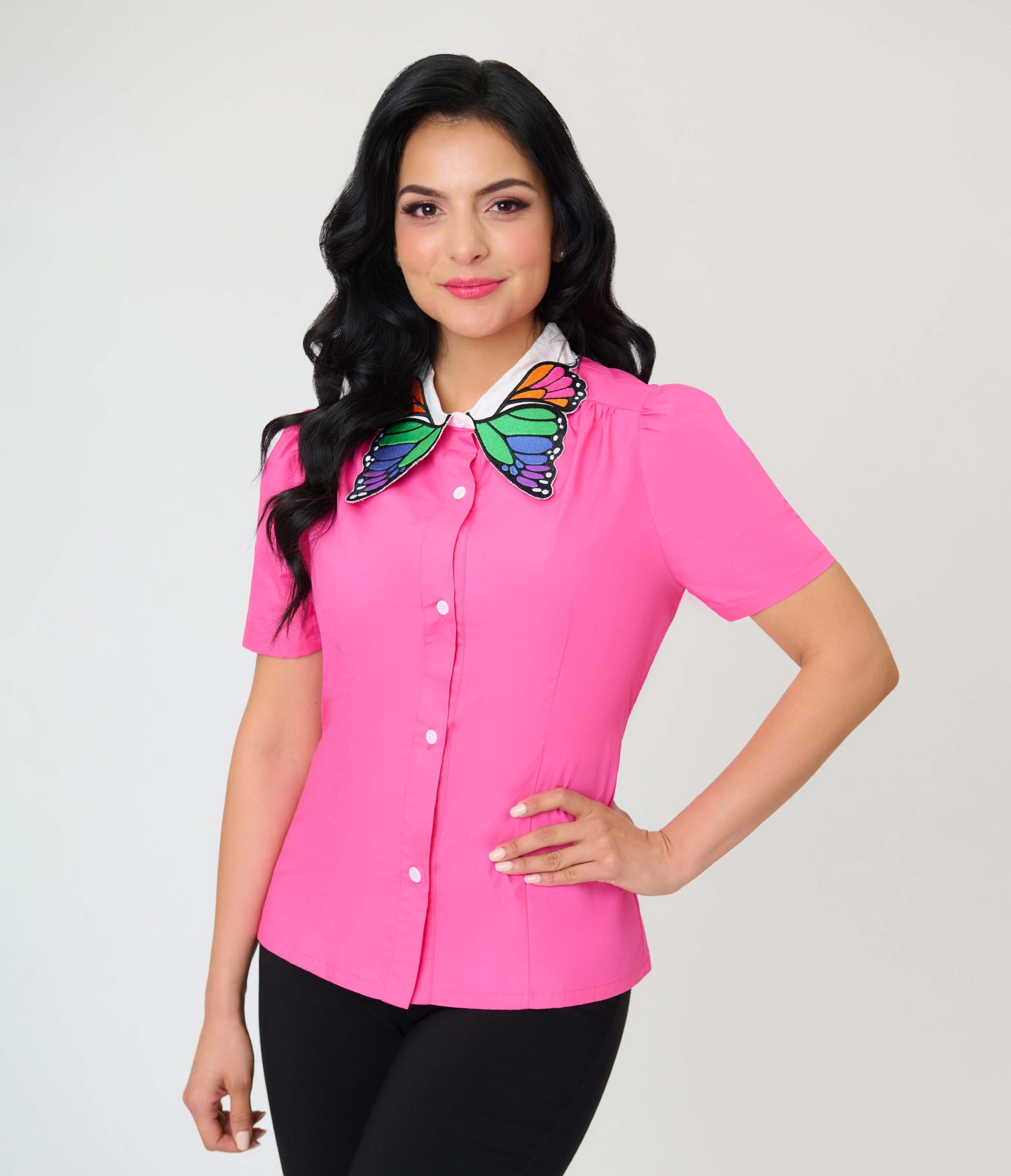 Pink w/ Butterfly Collar