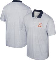 COLOSSEUM Men's Colosseum White/Navy Virginia Cavaliers Print Stripe Polo
