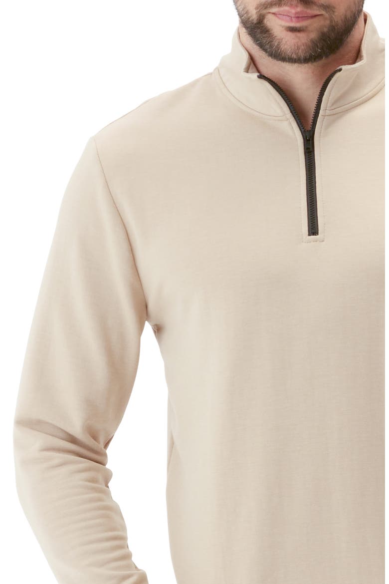 Kace French Terry Quarter Zip Top, Alternate, color, CHAI