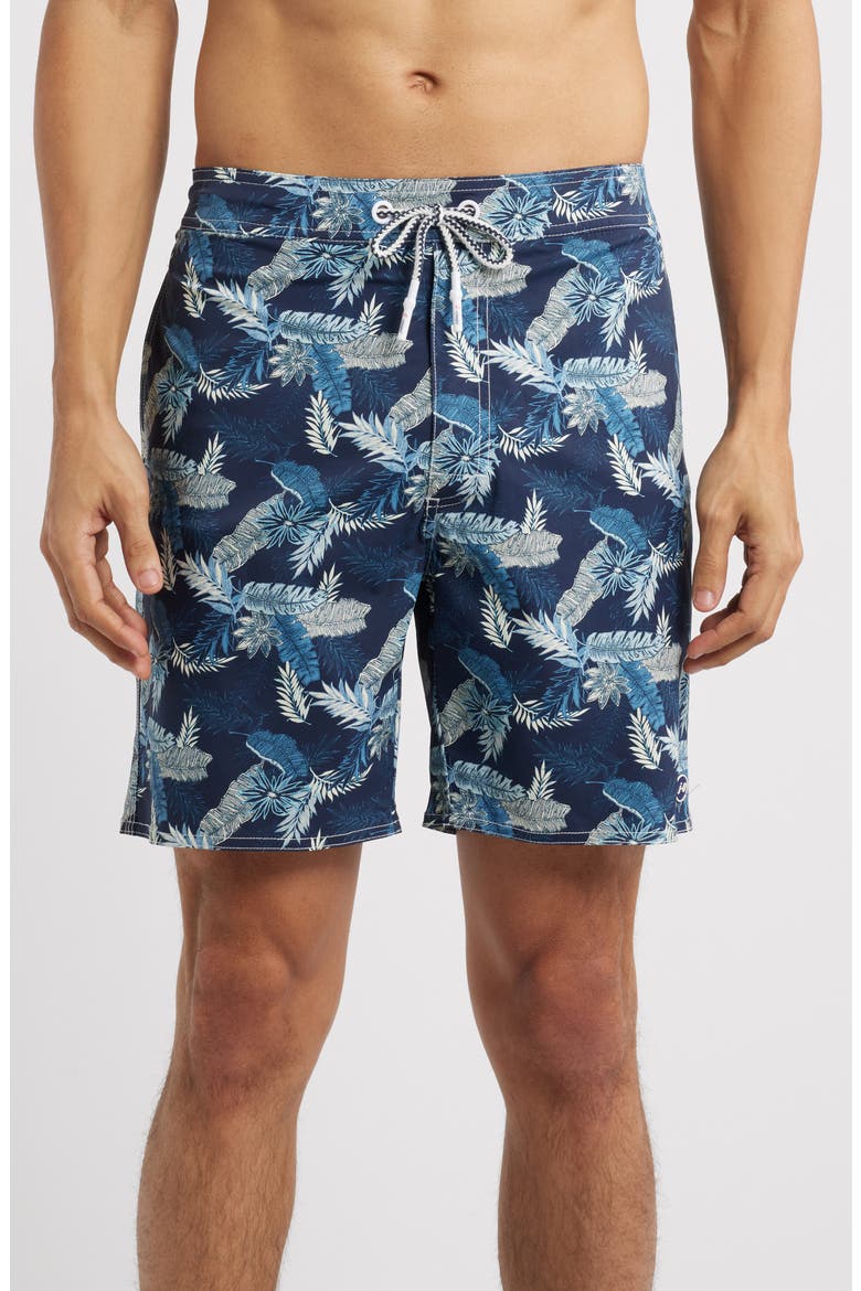 Shore Haven Swim Trunks, Main, color, NAVY
