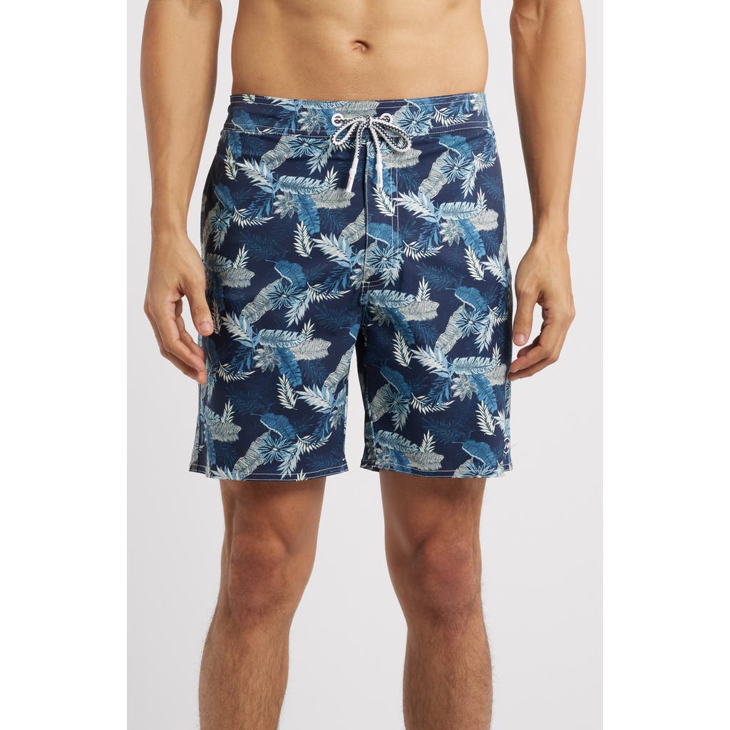 Johnnie-o Shore Haven Swim Trunks In Navy