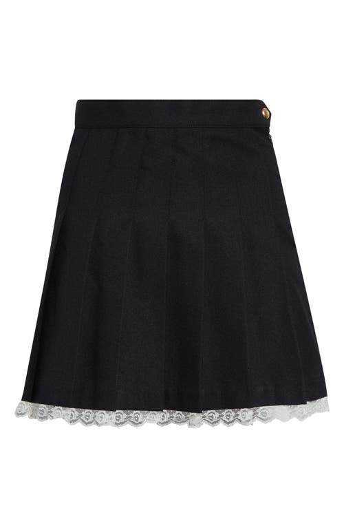 Tanner Fletcher Gender Inclusive Ace Lace Trim Miniskirt In Black
