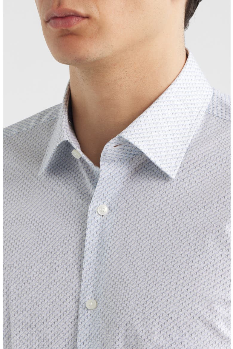 Hank Slim Fit Stretch Cotton Dress Shirt, Alternate, color, LIGHT/ PASTEL BLUE