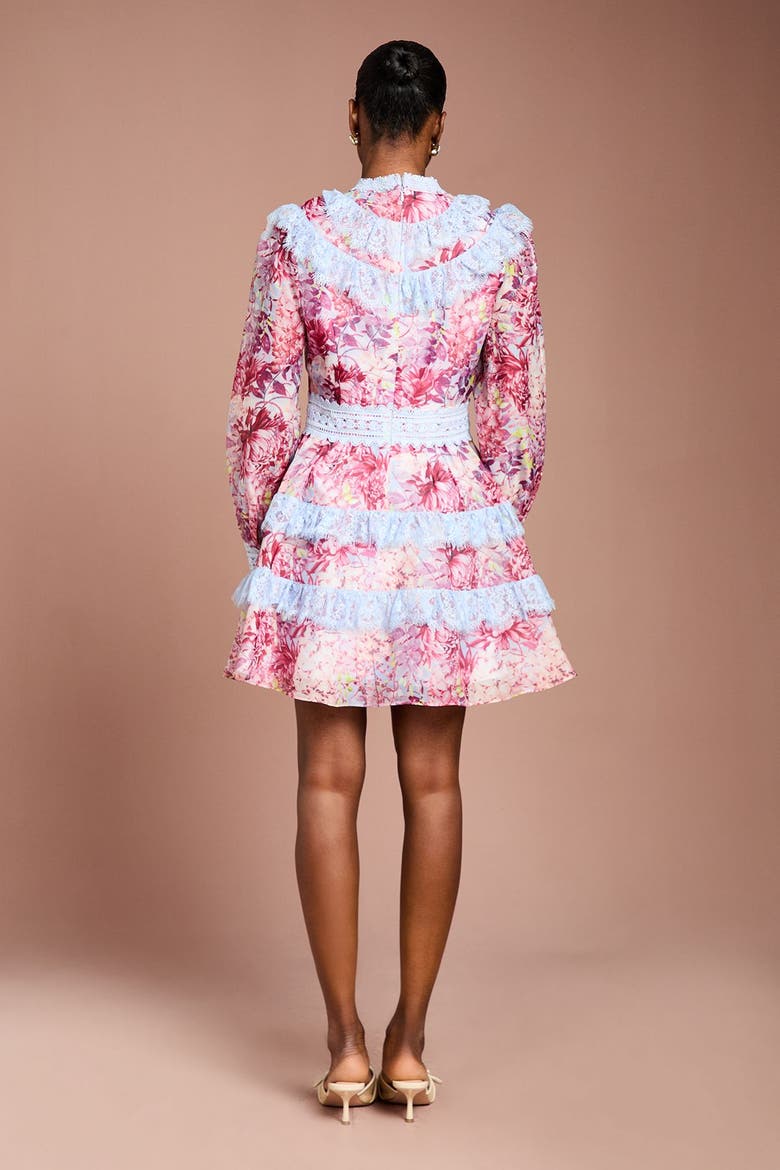 Lace Mini Dress, Alternate, color, Pink