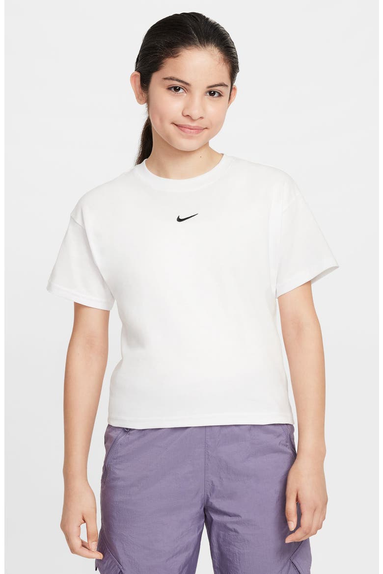 Kids' Sportswear Cotton T-Shirt, Main, color, WHITE