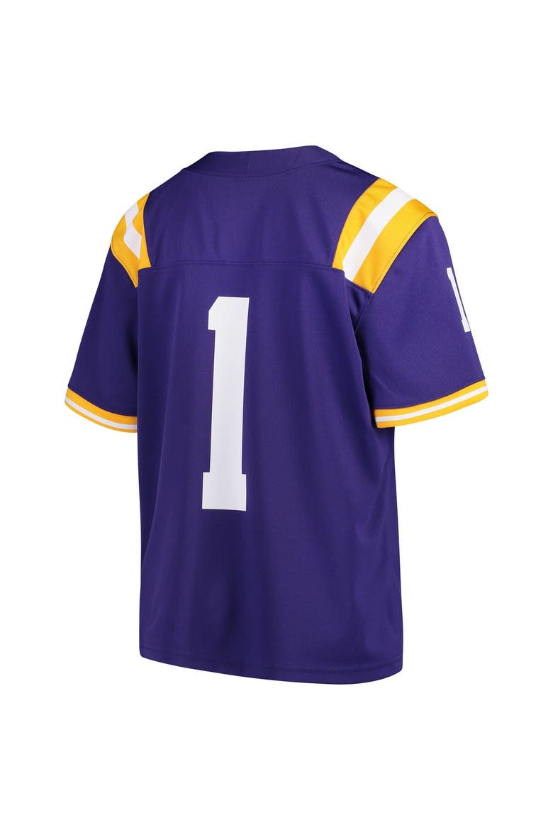 Youth Nike #1 Purple LSU Tigers Team Replica Football Jersey, Alternate, color, Purple