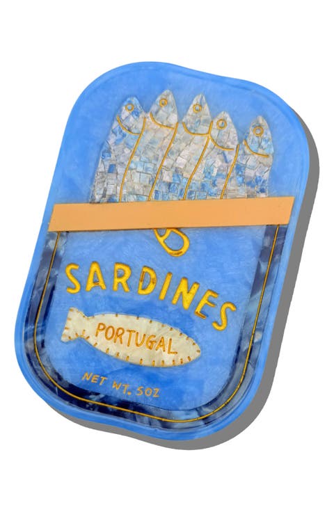 Hand-Painted Sardines Trinket Box