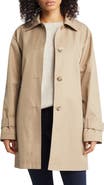 Via Spiga Water Repellent Cotton Blend Trench Coat