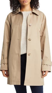 Via Spiga Water Repellent Cotton Blend Trench Coat