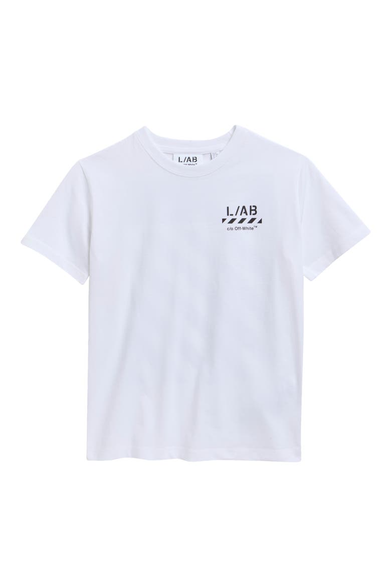 Kids' Diag Graphic T-Shirt, Main, color, WHITE