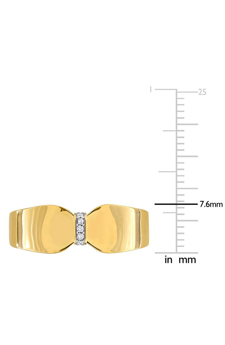 Julianna B. Diamond Accent Ribbon Theme Ring 14k, Alternate, color, Yellow Gold