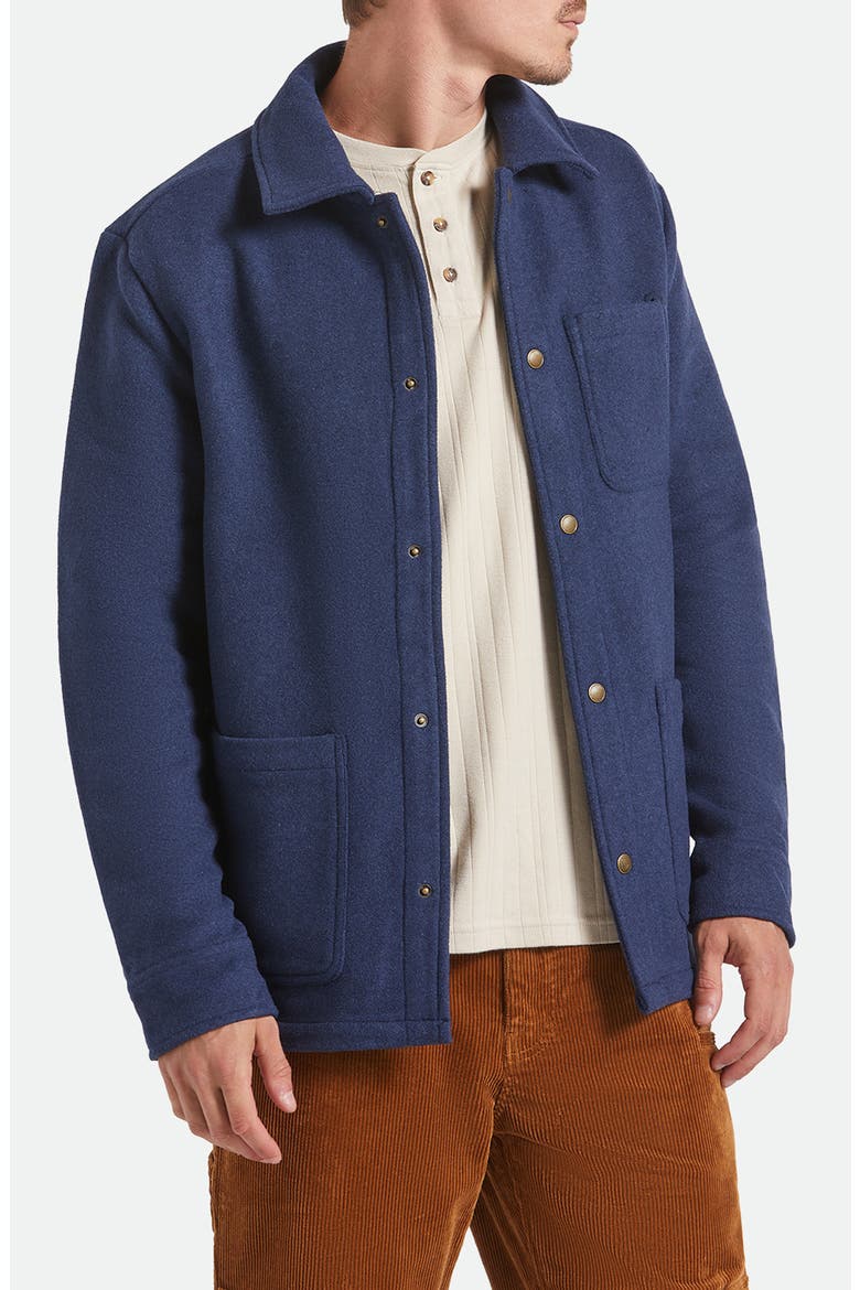 Shop Melton Snap-Up Chore Coat, Main, color, MOOD INDIGO