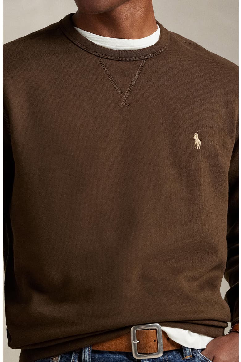 RL Fleece Crewneck Sweatshirt, Alternate, color, NUTMEG BRW