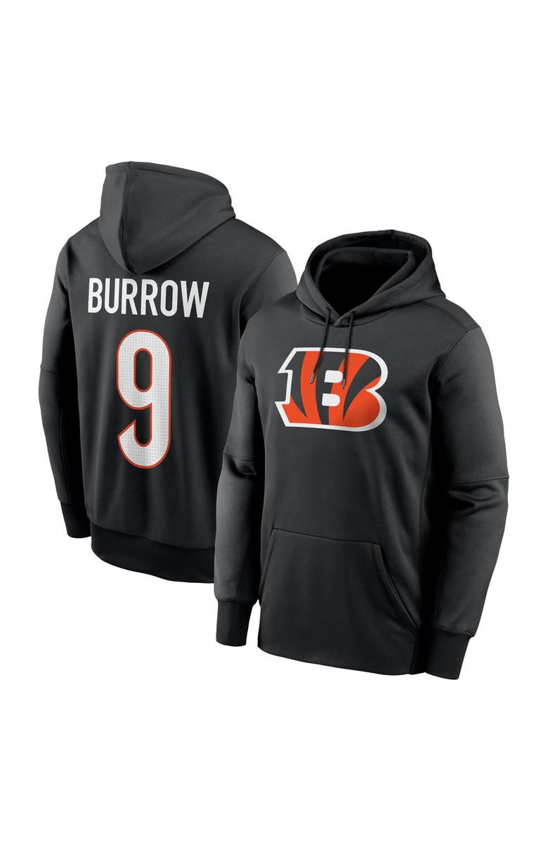 Nike Men's Nike Joe Burrow Black Cincinnati Bengals Player Name & Number Performance Pullover Hoodie, Main, color, Black