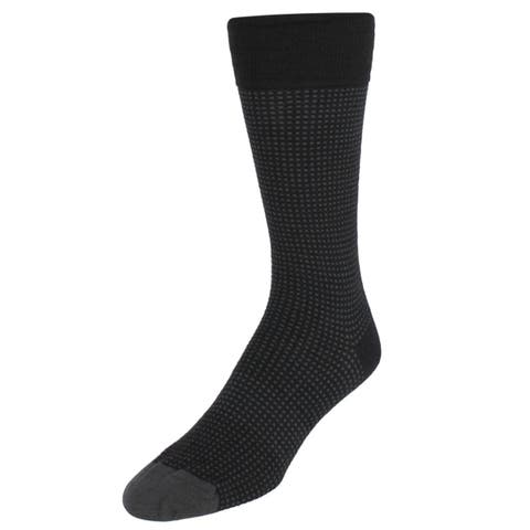 Alderic Birdseye Patterned Mid-Calf Merino Wool Socks (1 Pair)