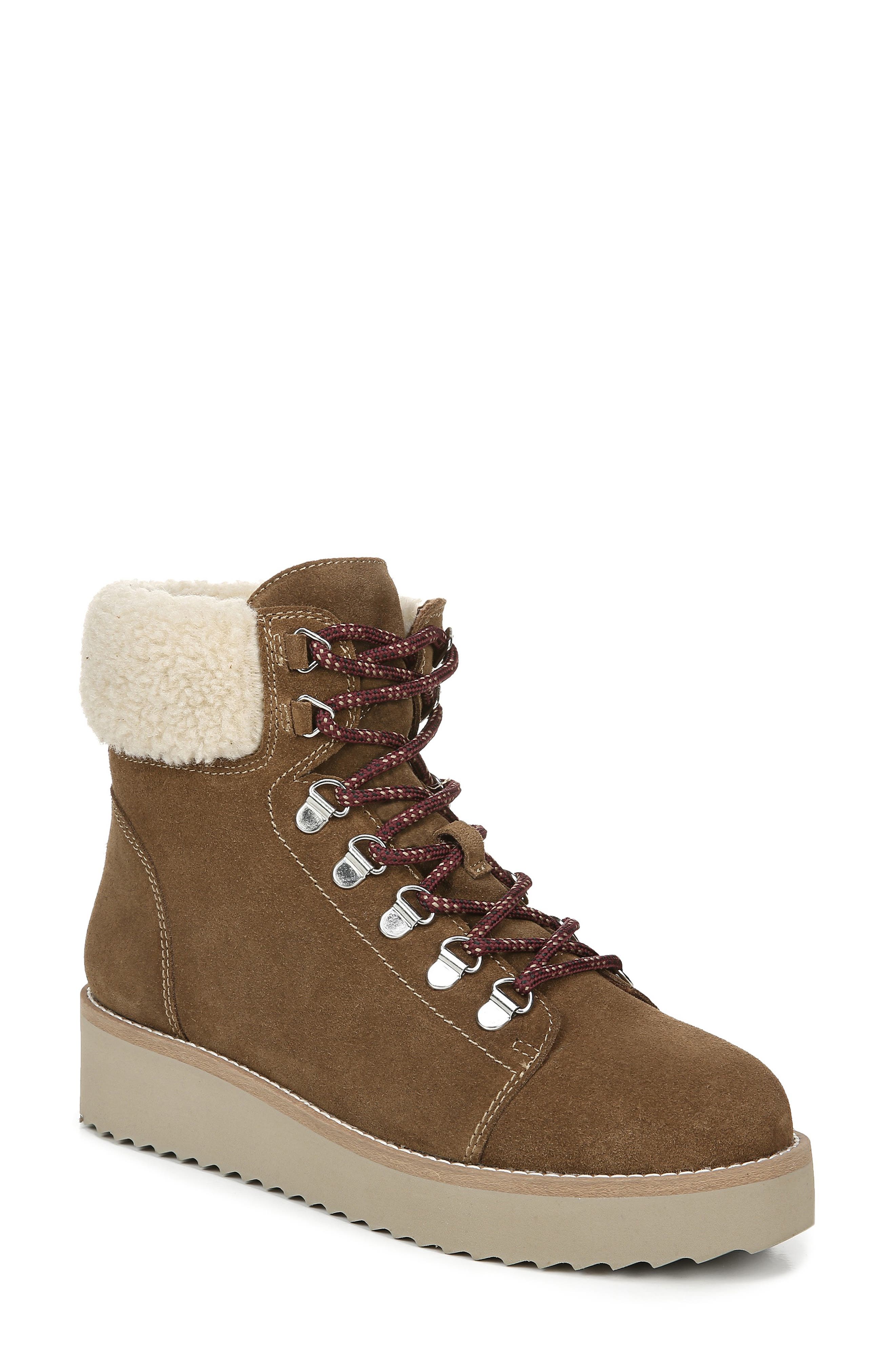 Sam Edelman Franc Hiking Boot with Faux Shearling Trim, Main, color, 