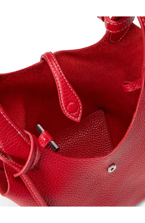 Polo Ralph Lauren Shiny Drum Leather Tote In Red