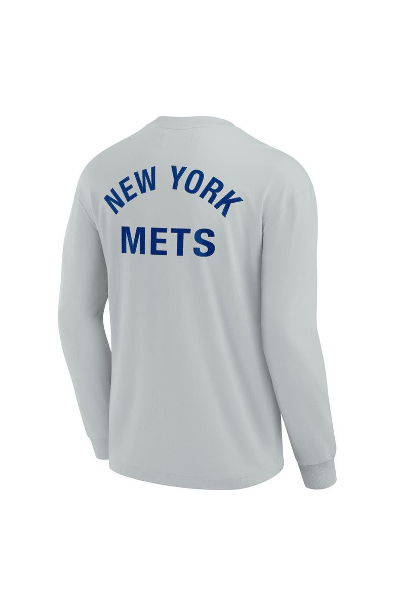 Fanatics Signature Unisex Fanatics Signature Gray New York Mets Elements Super Soft Long Sleeve T-Shirt, Alternate, color, Gray