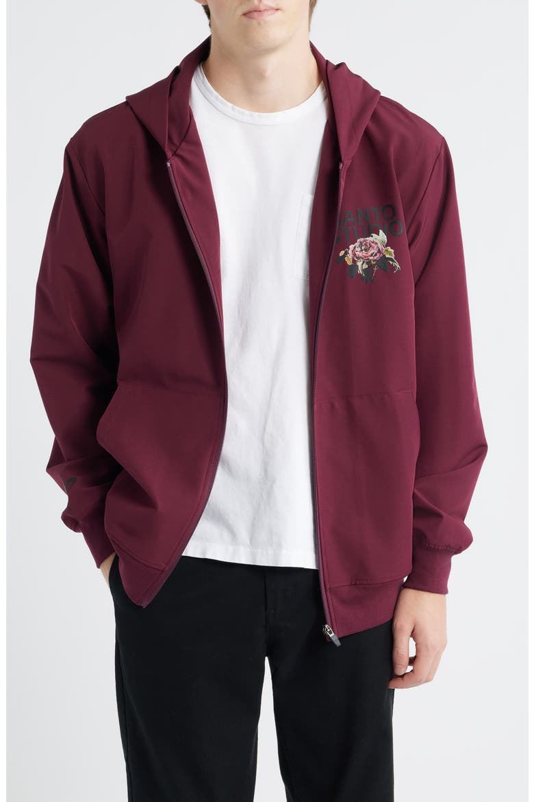 Tempo Rose Tech Zip Jacket, Main, color, MERLOT