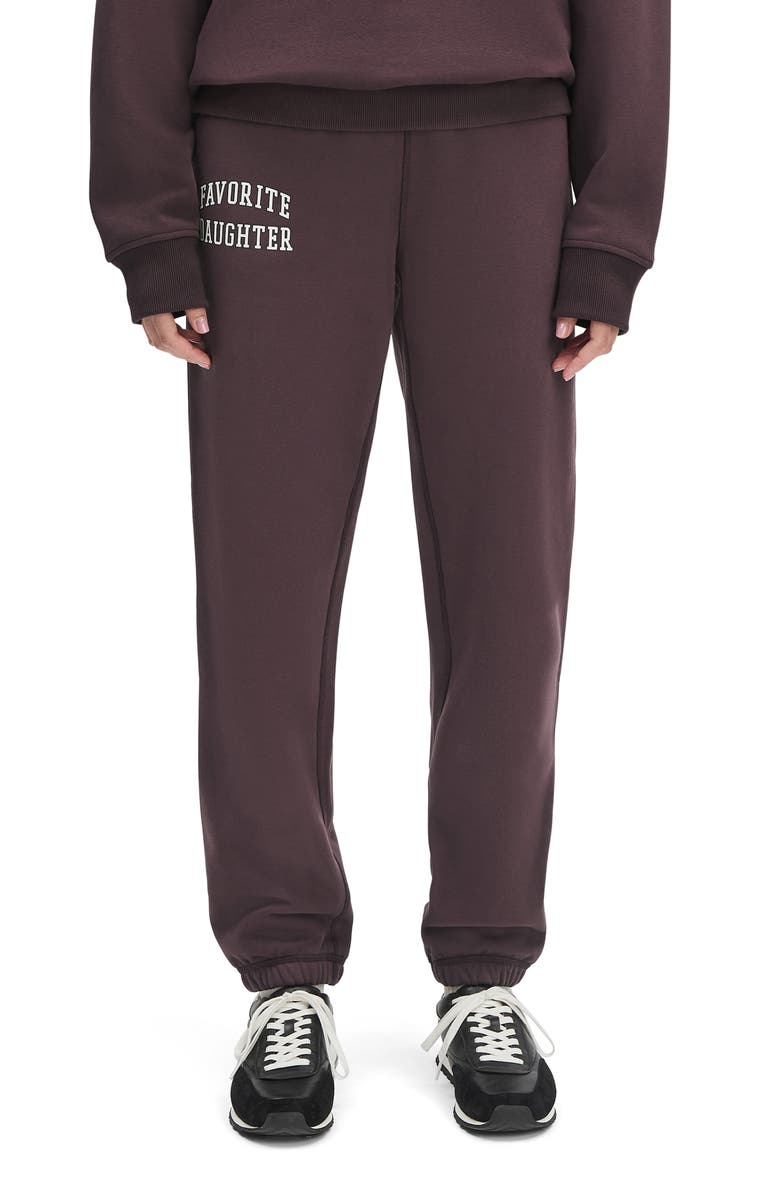 Favorite Daughter The Collegiate Joggers, Main, color, Burgundy/ Gardenia
