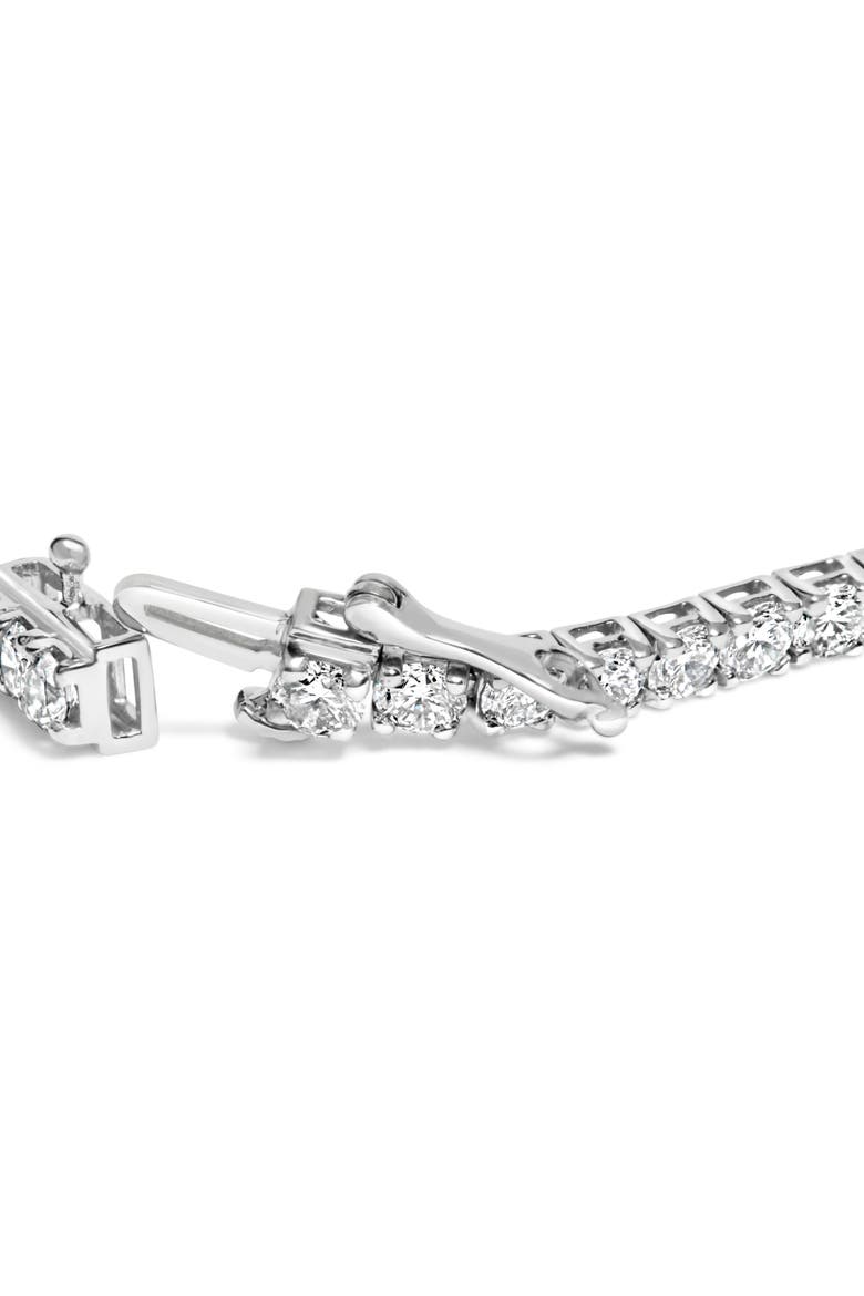14K White Gold 7.0 cttw 4-Prong Set Lab Grown Diamond 7" Tennis Bracelet, Alternate, color, White