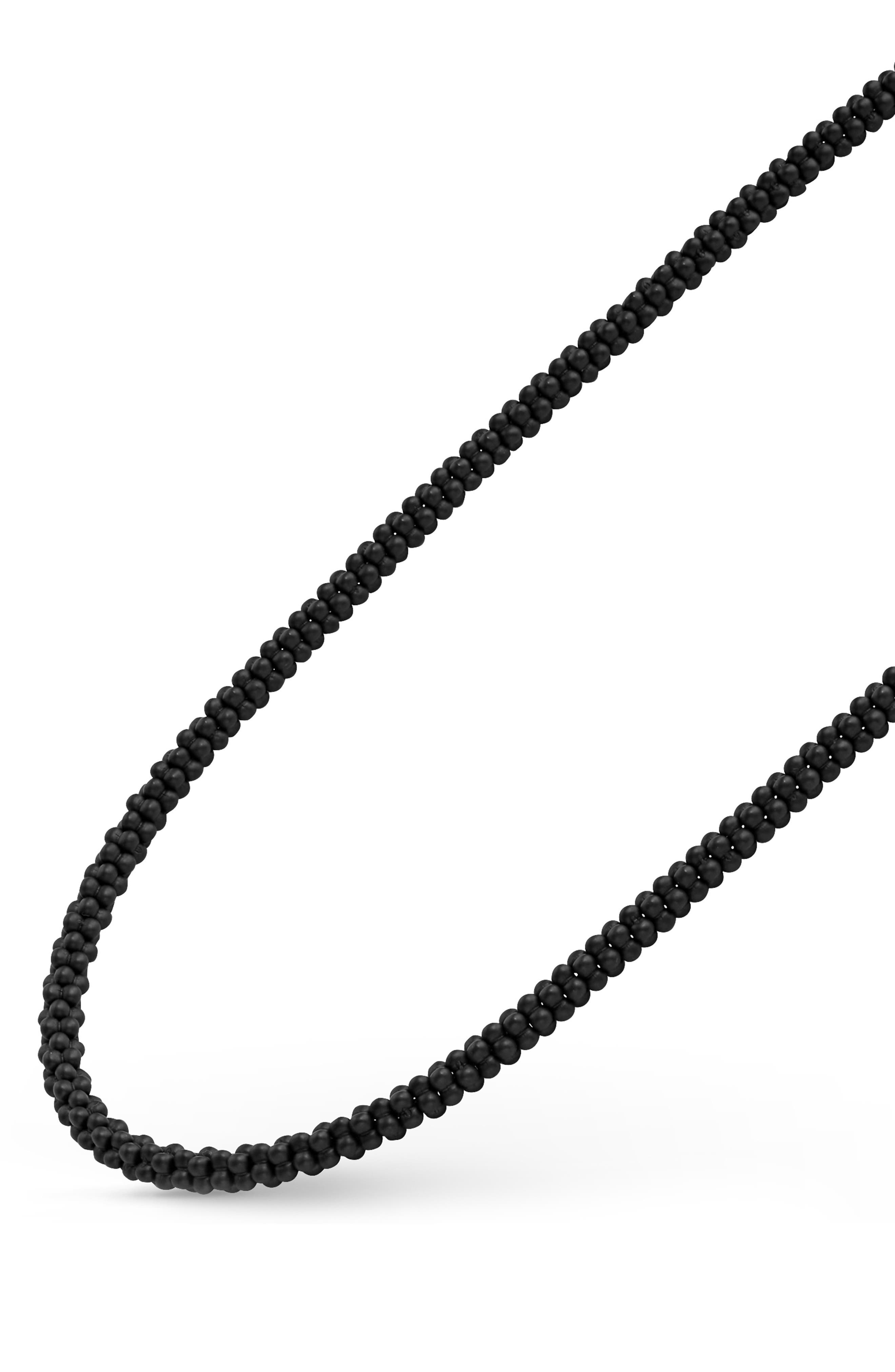 LAGOS Matte Black Caviar Ceramic Beaded Necklace (Men) | Nordstrom